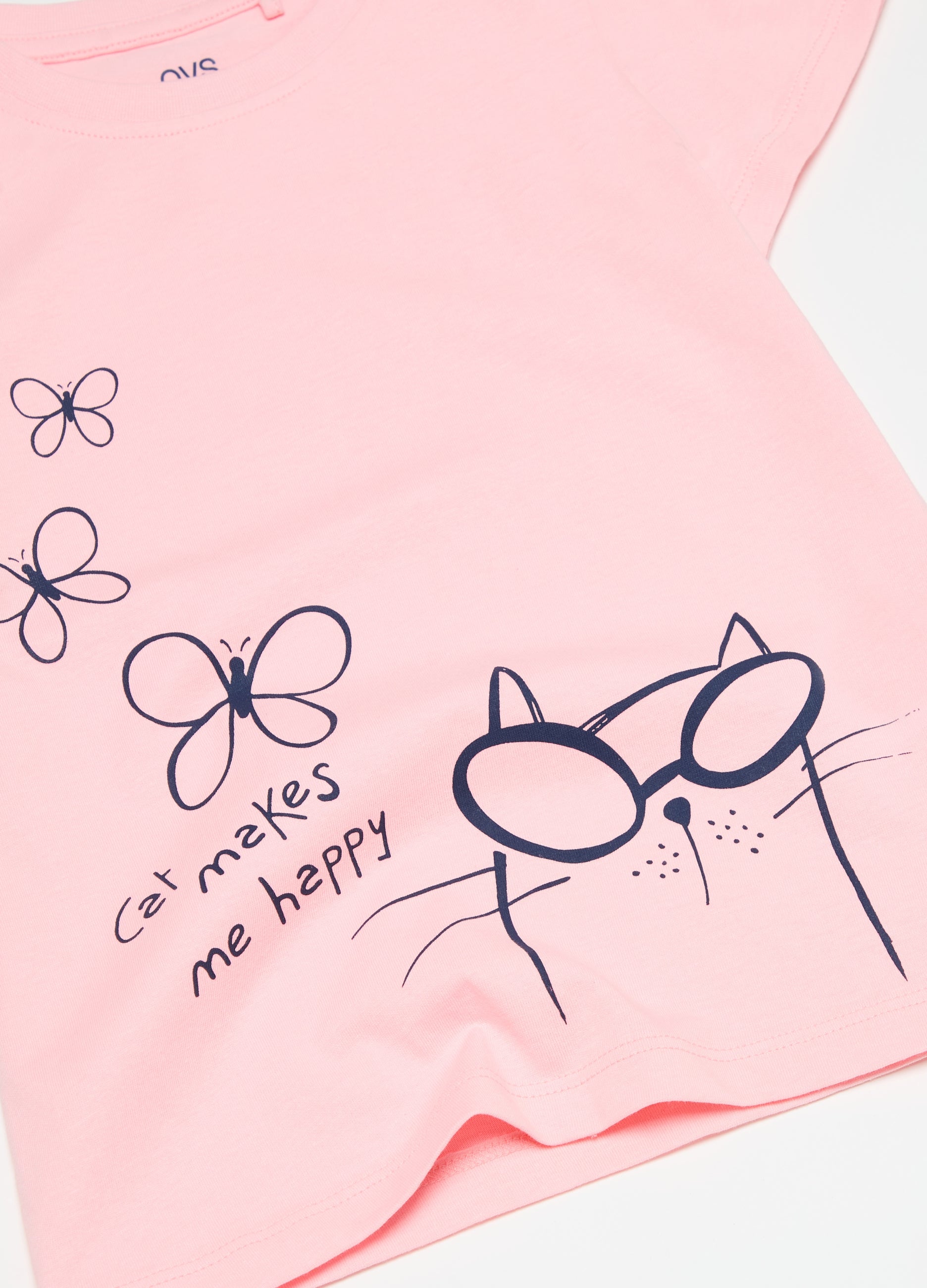 Ovs Cotton T-Shirt With Print