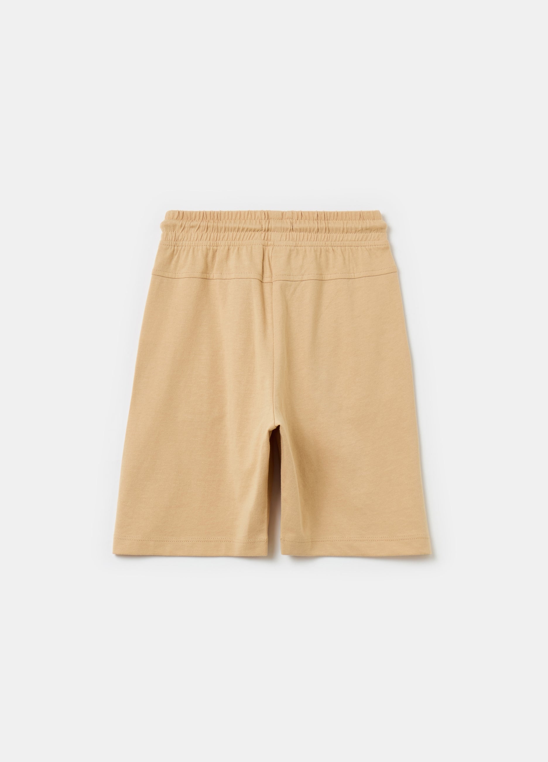 Ovs Fleece Bermuda Shorts With Drawstring And Print