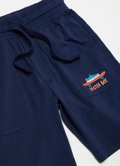 Ovs Fleece Bermuda Shorts With Drawstring And Print
