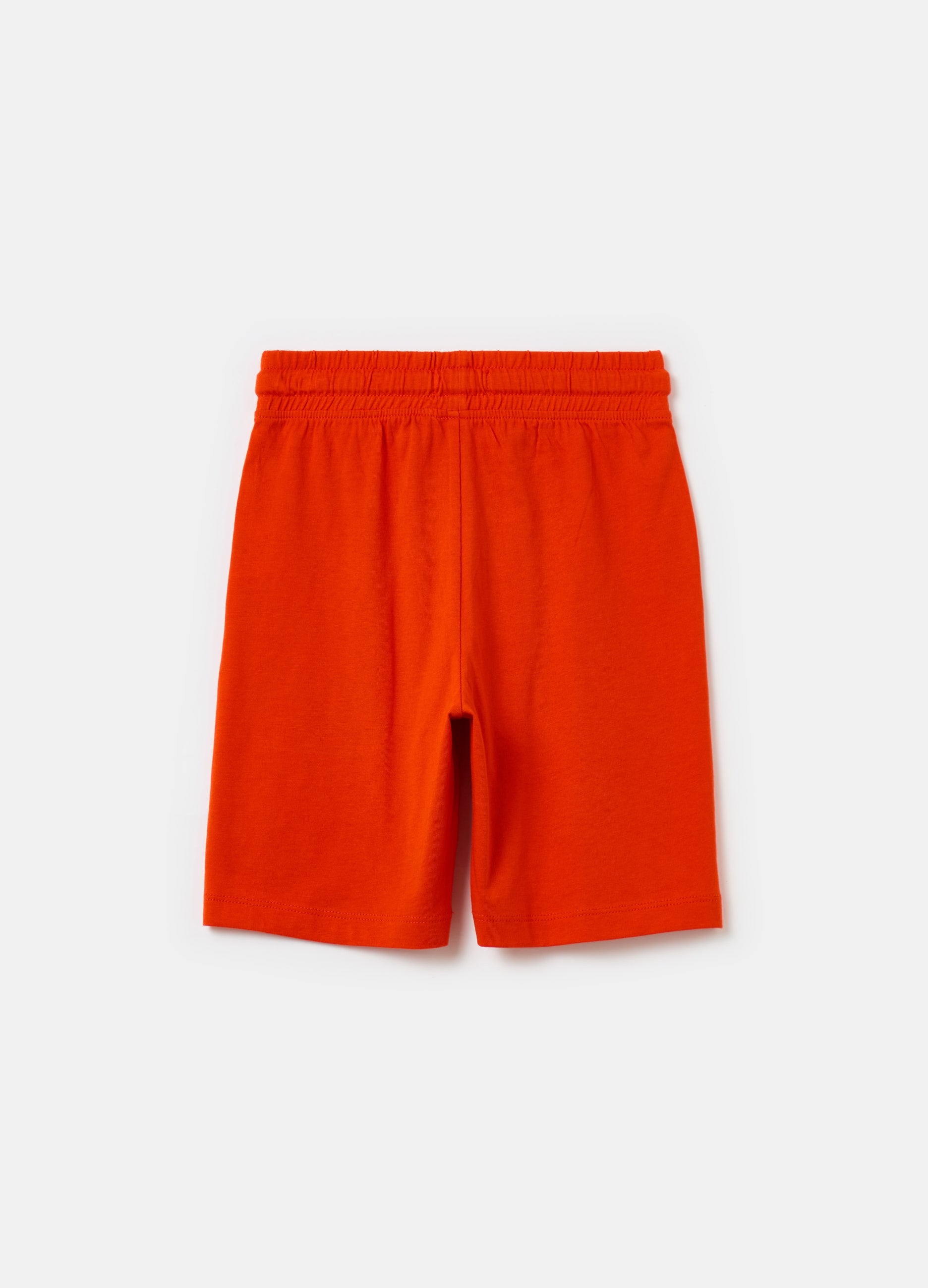 Ovs Fleece Bermuda Shorts With Drawstring And Print