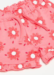 Ovs Shorts With Print And Drawstring