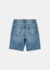Ovs Denim Bermuda Shorts With Five Pockets