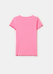 Ovs Ribbed T-Shirt With Wavy Trims