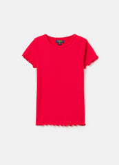 Ovs Ribbed T-Shirt With Wavy Trims