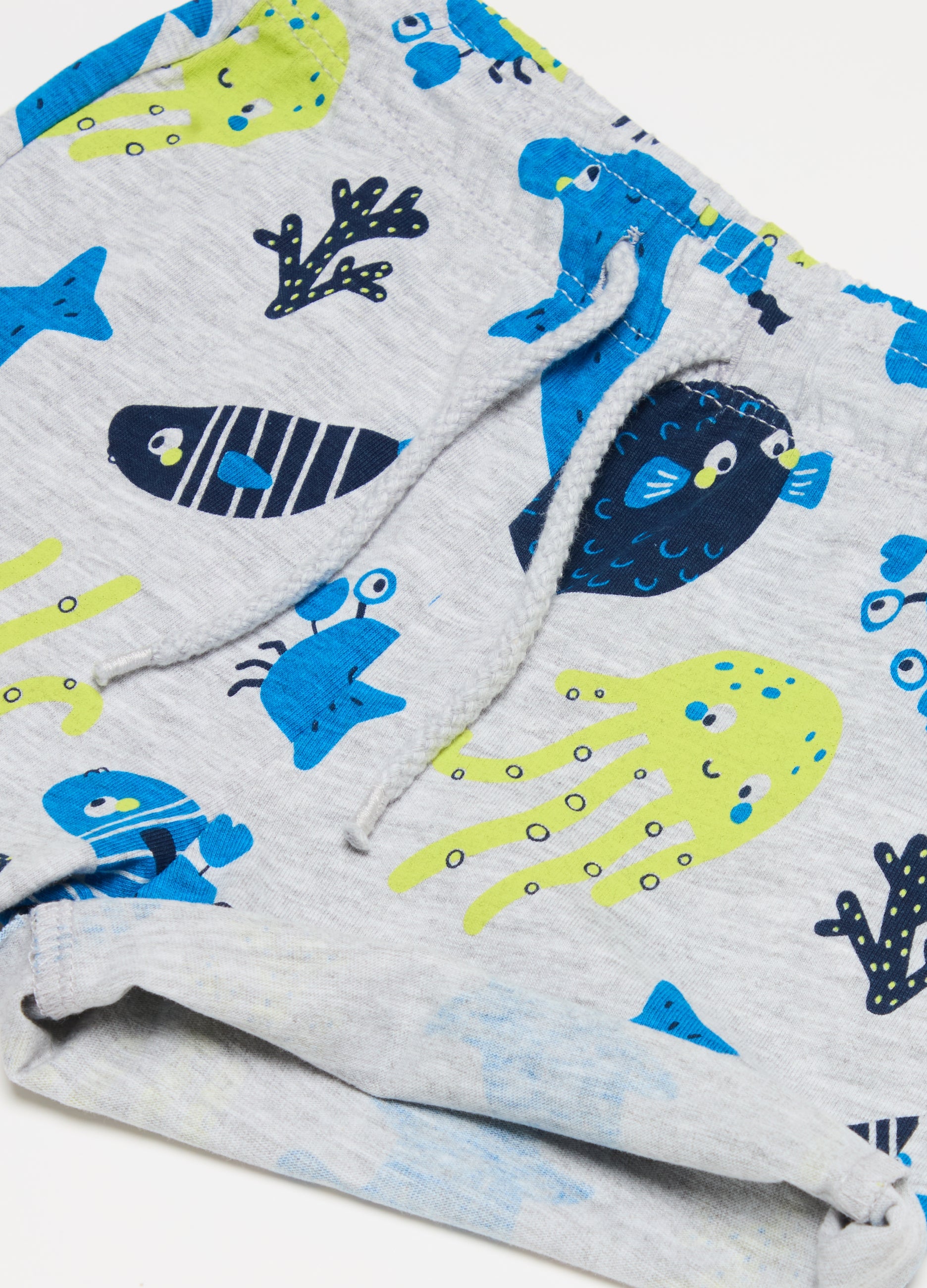 Ovs Shorts With Print And Drawstring