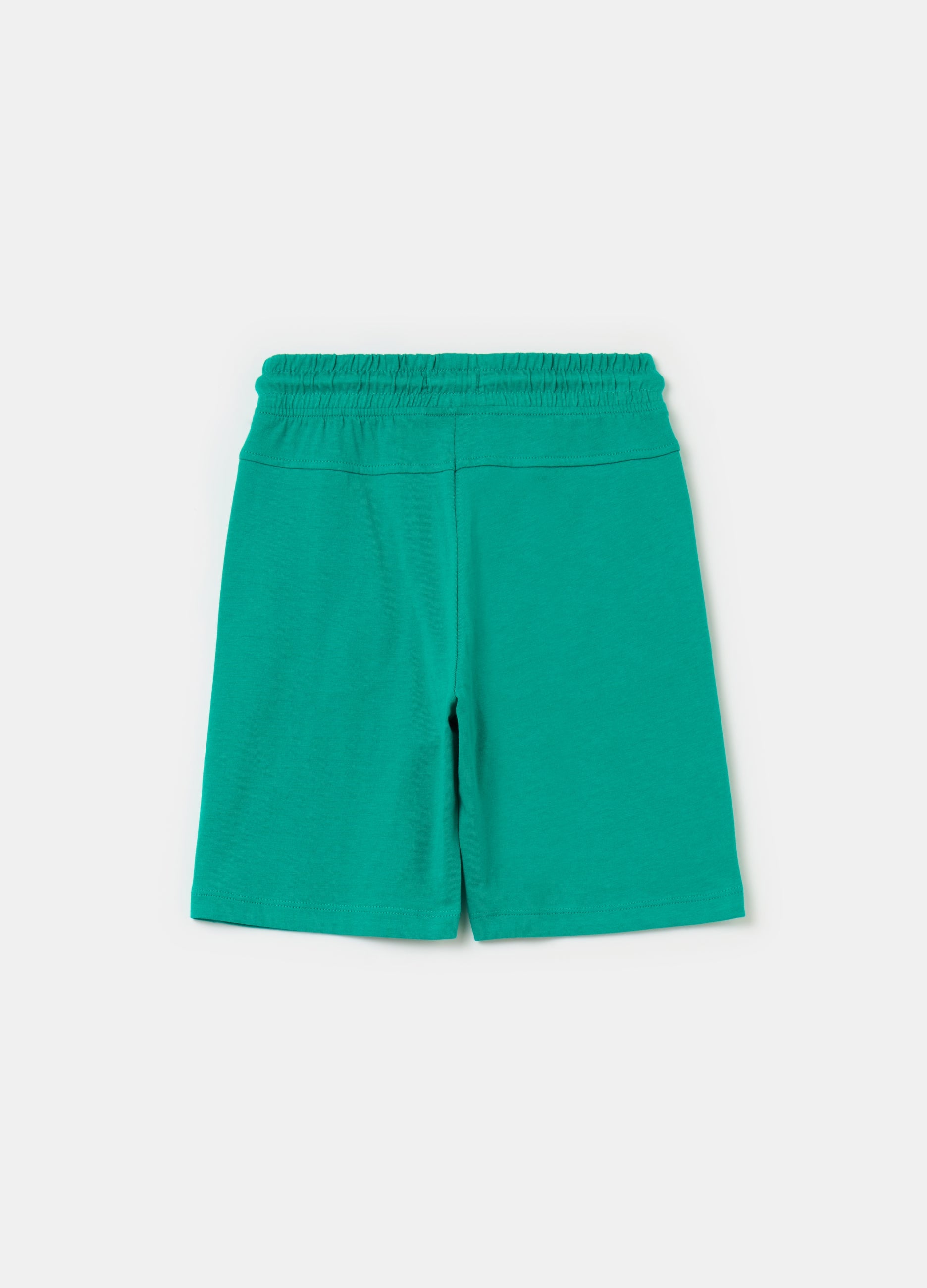 Ovs Fleece Bermuda Shorts With Drawstring And Print