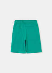Ovs Fleece Bermuda Shorts With Drawstring And Print