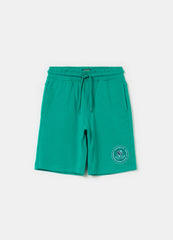 Ovs Fleece Bermuda Shorts With Drawstring And Print