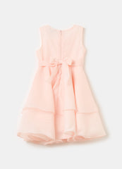 Ovs Tiered Dress In Organza With Flower