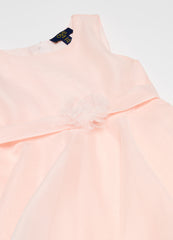 Ovs Tiered Dress In Organza With Flower