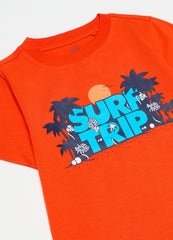 Ovs Printed Cotton T-Shirt
