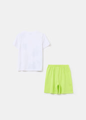 Pyjamas In Organic Cotton With Daffy And Sylvester Print