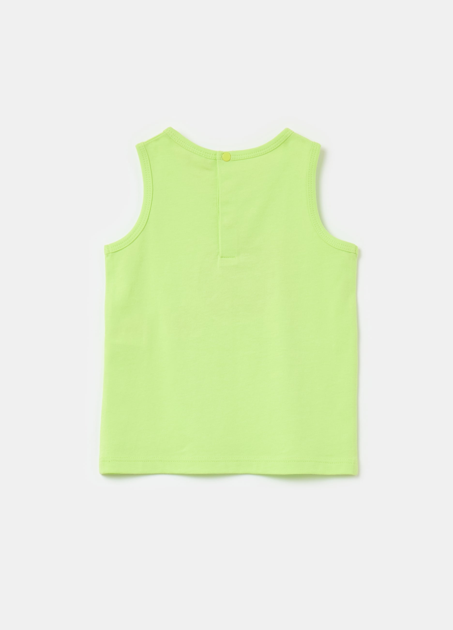 Ovs Cotton Racerback Vest With Print