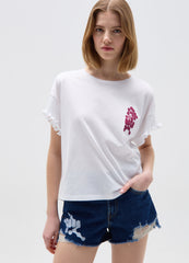 Re-Up T-Shirt With Frills