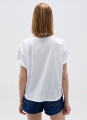 Re-Up T-Shirt With Frills