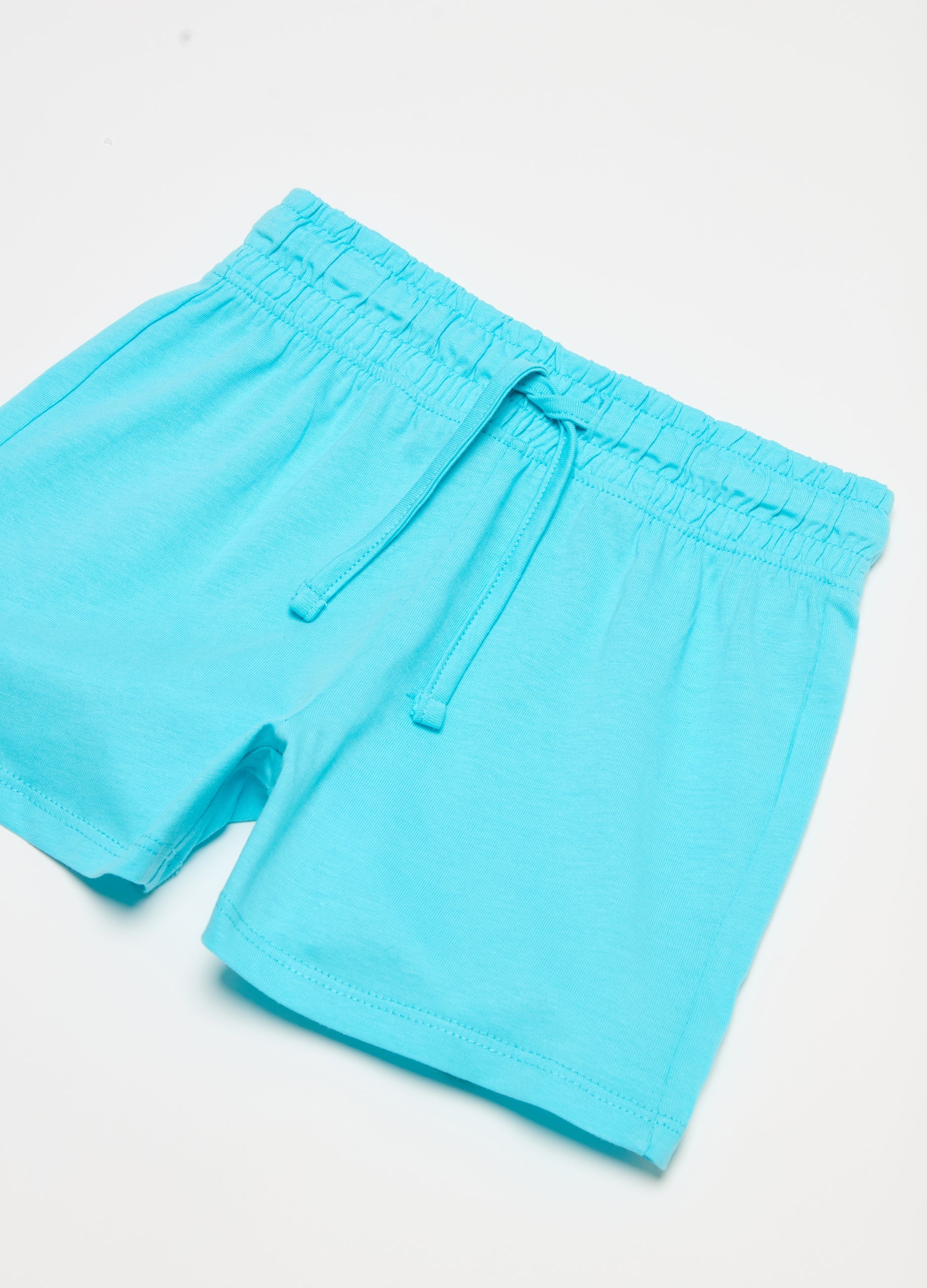Ovs Cotton Shorts With Drawstring