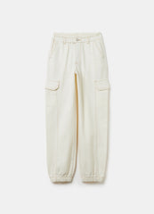 Ovs Paper Bag Cargo Trousers In Cotton