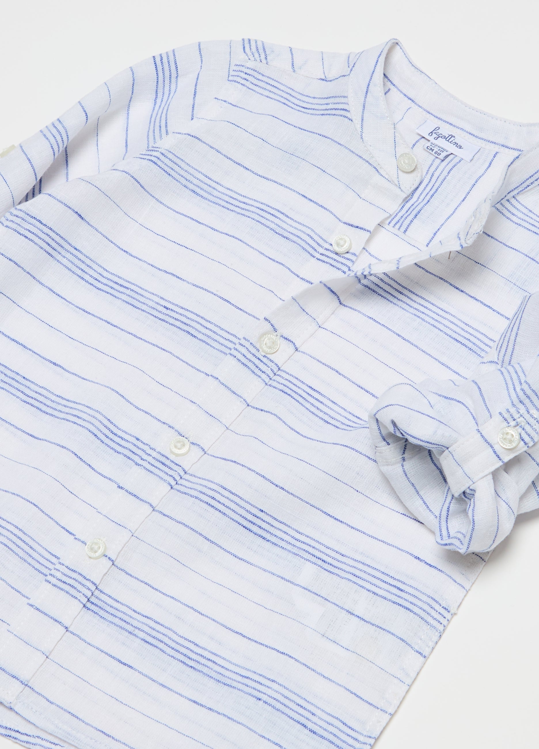 Cotton And Linen Shirt And Bermuda Shorts Set