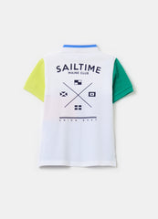 Ovs Colourblock Piquet Polo Shirt With Print