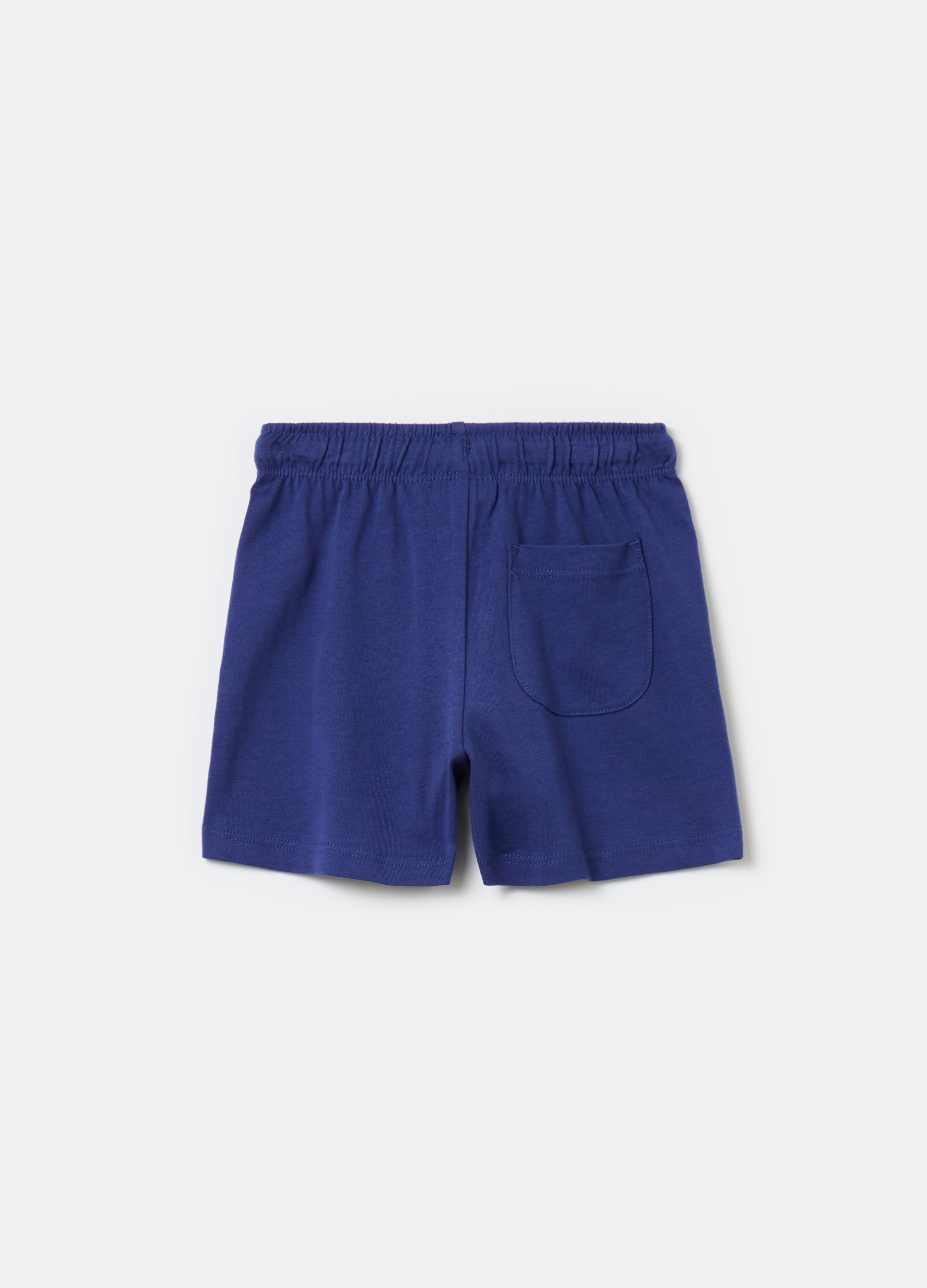 Ovs Cotton Shorts With Drawstring