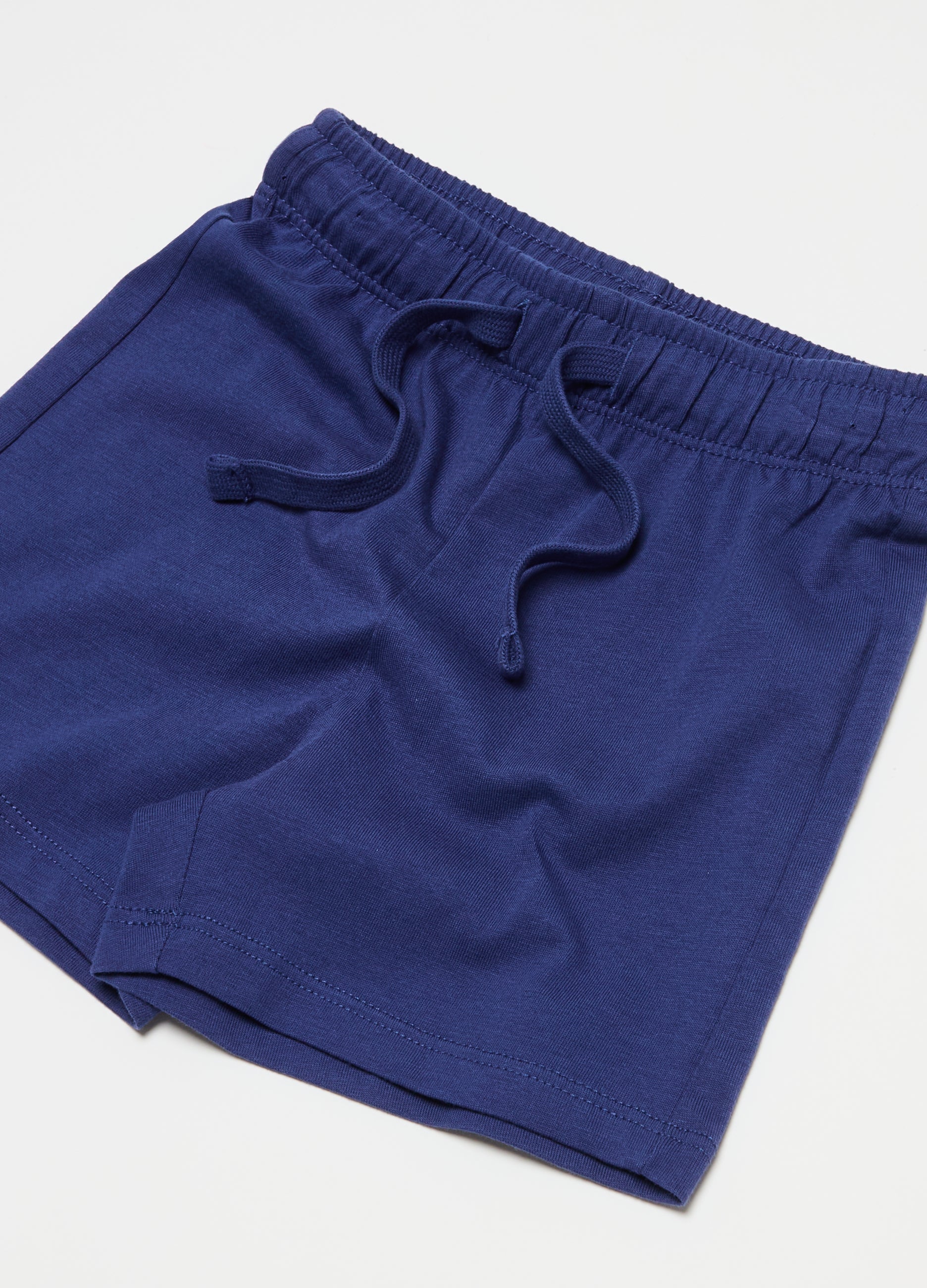 Ovs Cotton Shorts With Drawstring