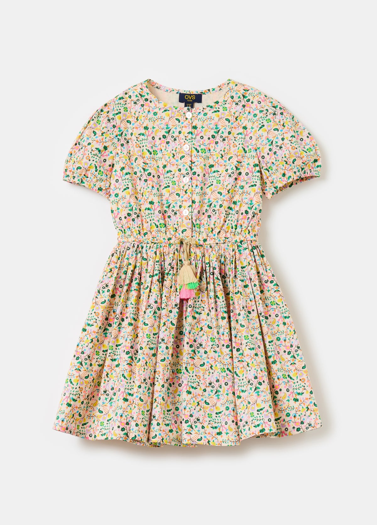 Ovs Floral Dress With Tassels