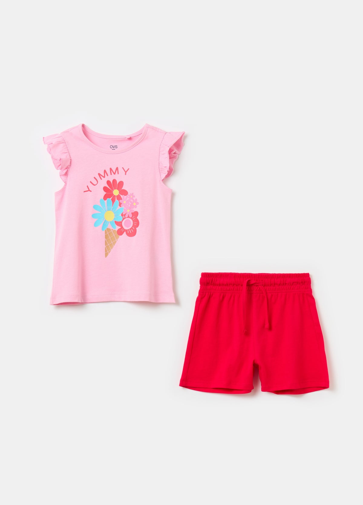 Ovs Sleeveless T-Shirt With Print And Shorts Set