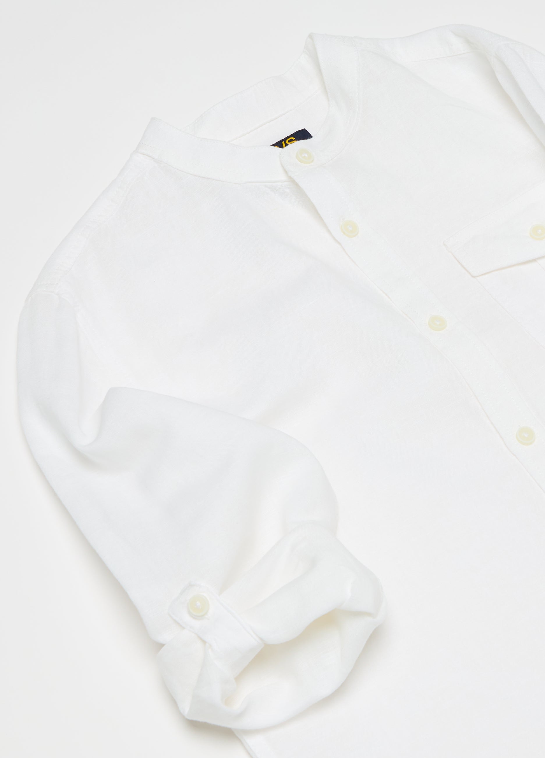 Ovs Linen And Cotton Shirt With Pocket