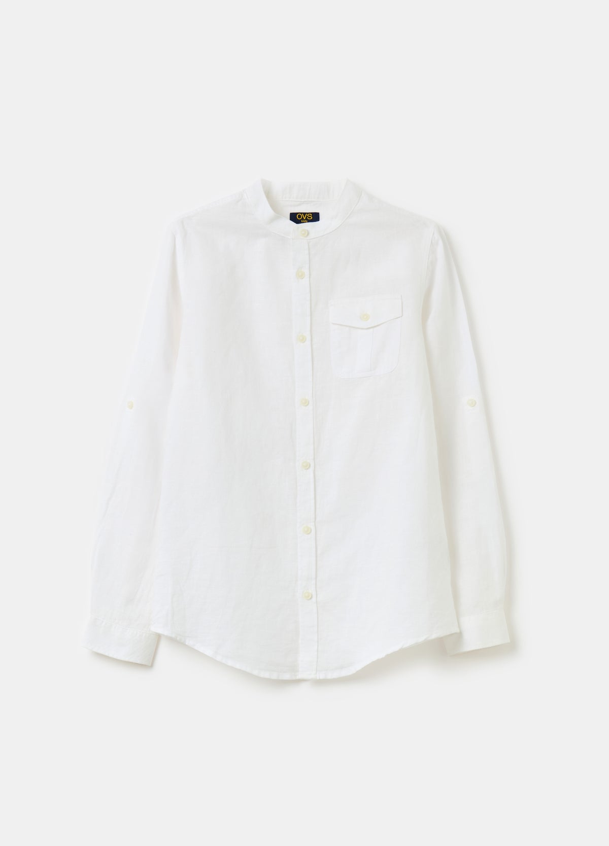 Ovs Linen And Cotton Shirt With Pocket