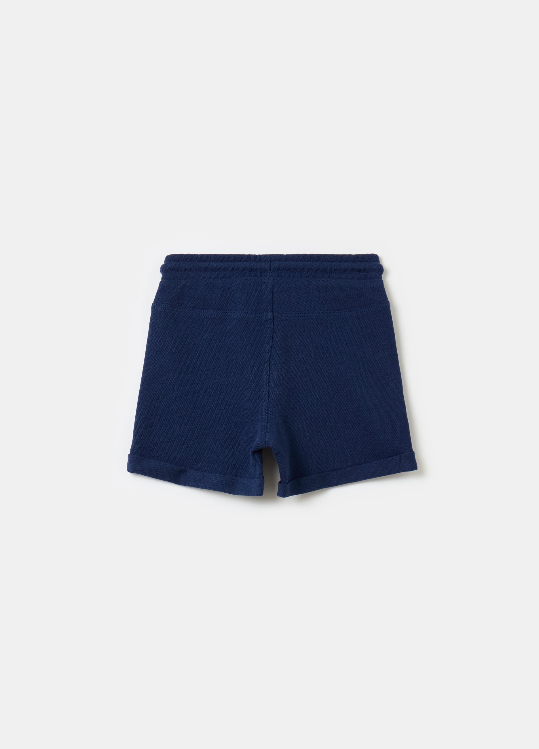 Ovs Piquet Bermuda Shorts With Drawstring