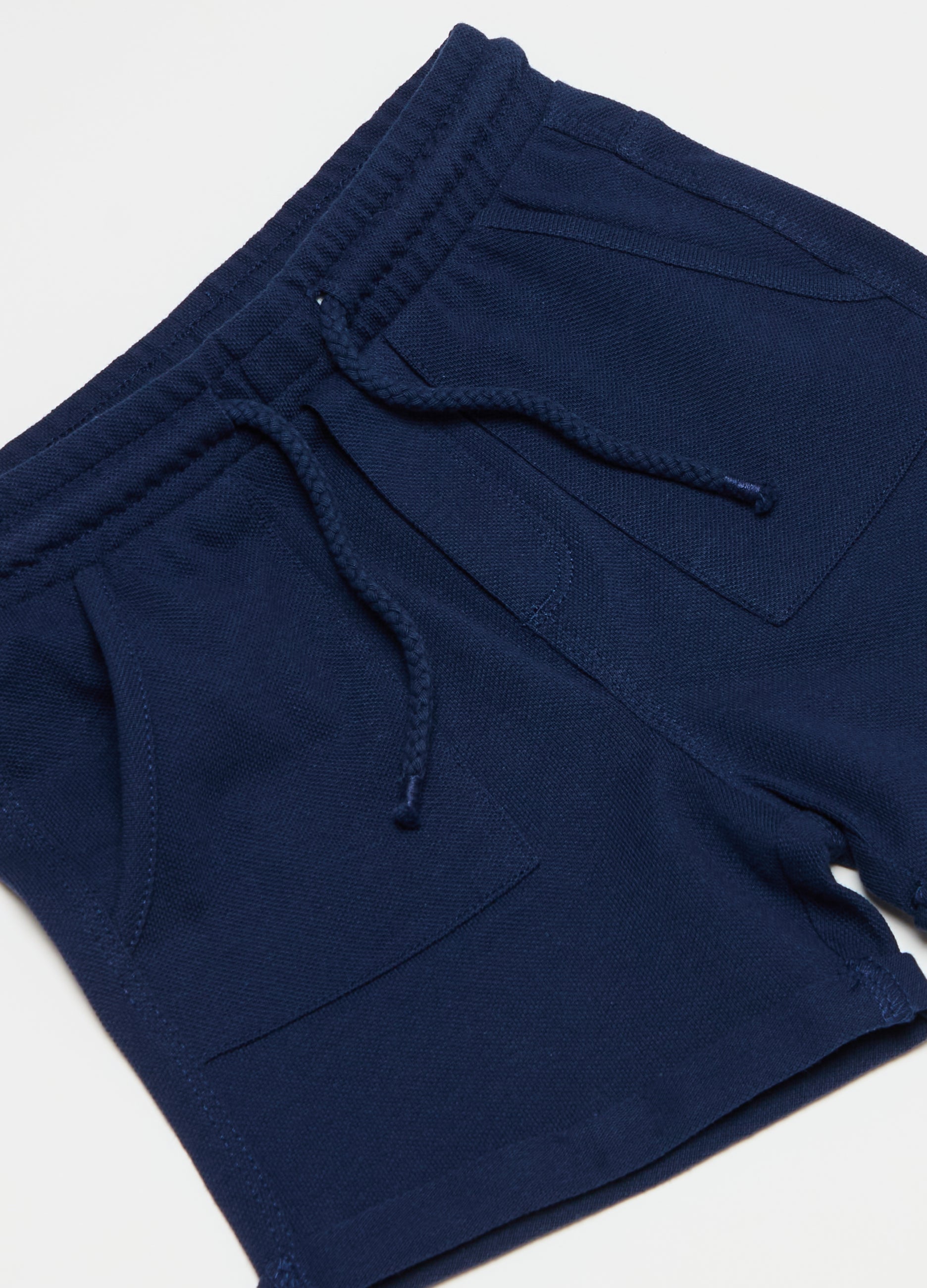 Ovs Piquet Bermuda Shorts With Drawstring
