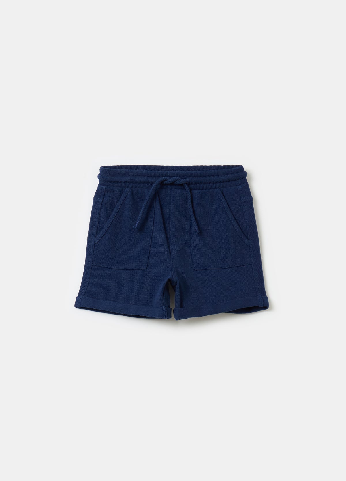 Ovs Piquet Bermuda Shorts With Drawstring
