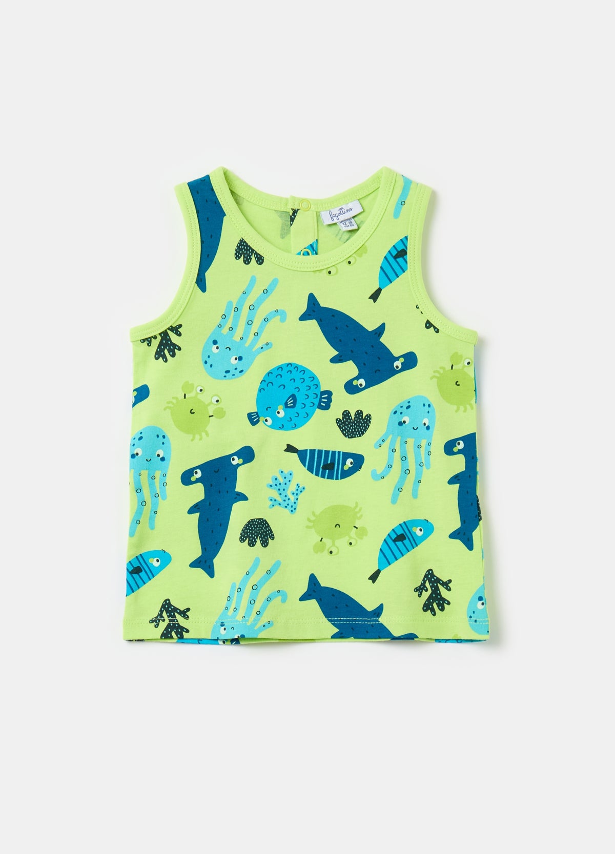Ovs Cotton Racerback Vest With Print