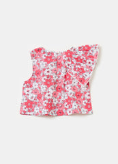 Ovs Floral Blouse With Flounce