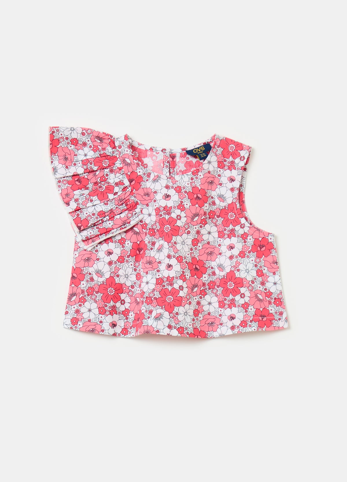 Ovs Floral Blouse With Flounce