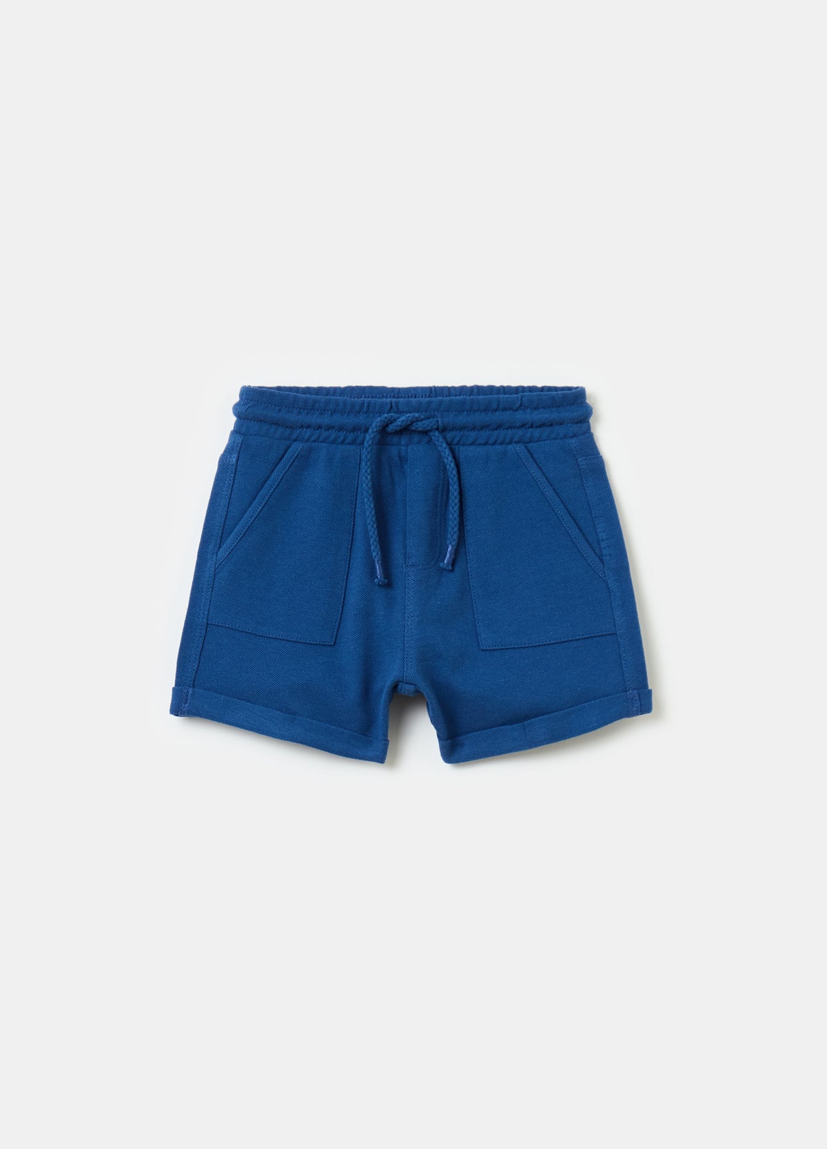 Ovs Piquet Bermuda Shorts With Drawstring