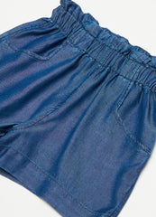 Ovs Denim-Effect Paper Bag Shorts