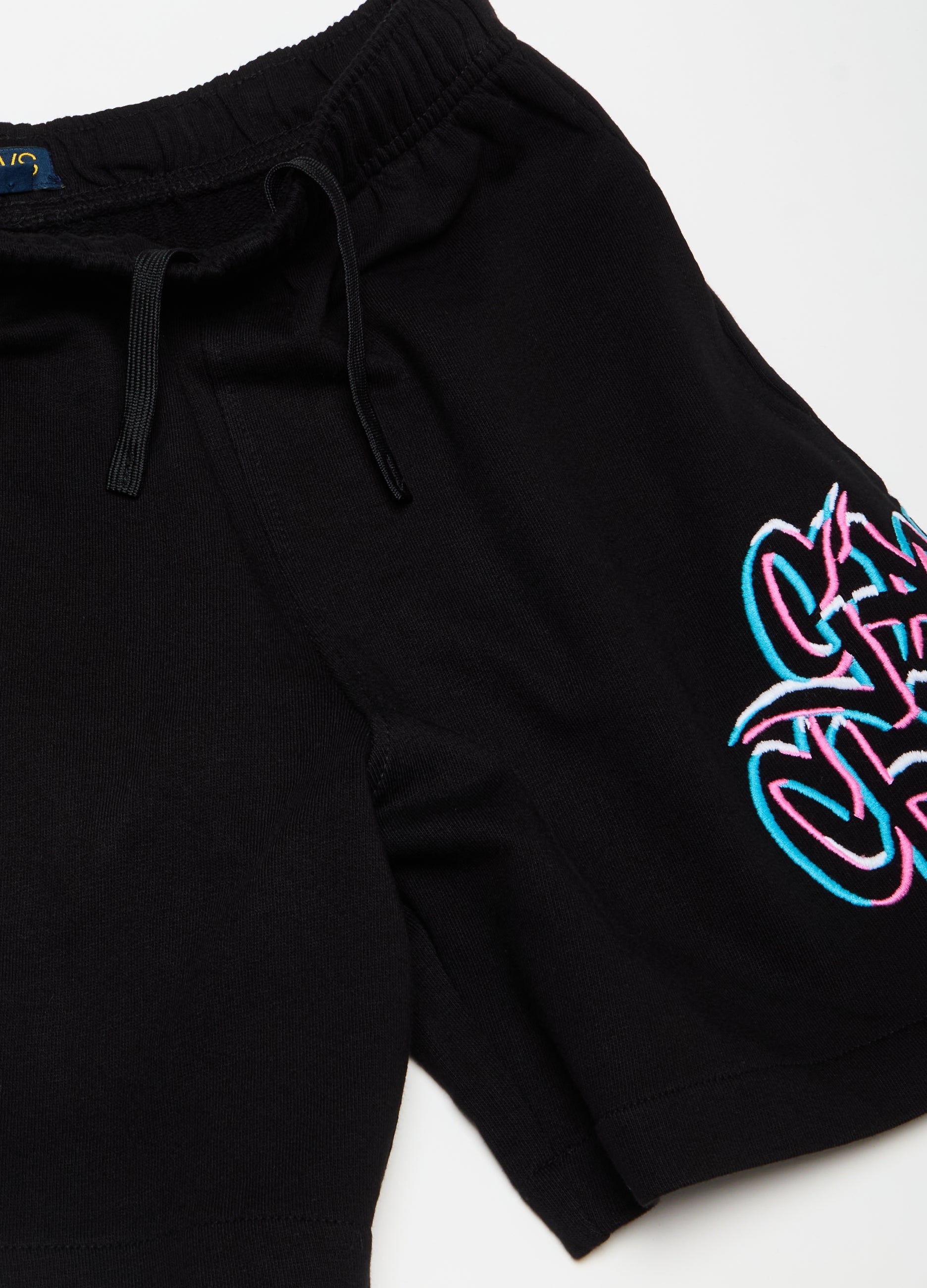 Ovs Bermuda Joggers With Embroidery