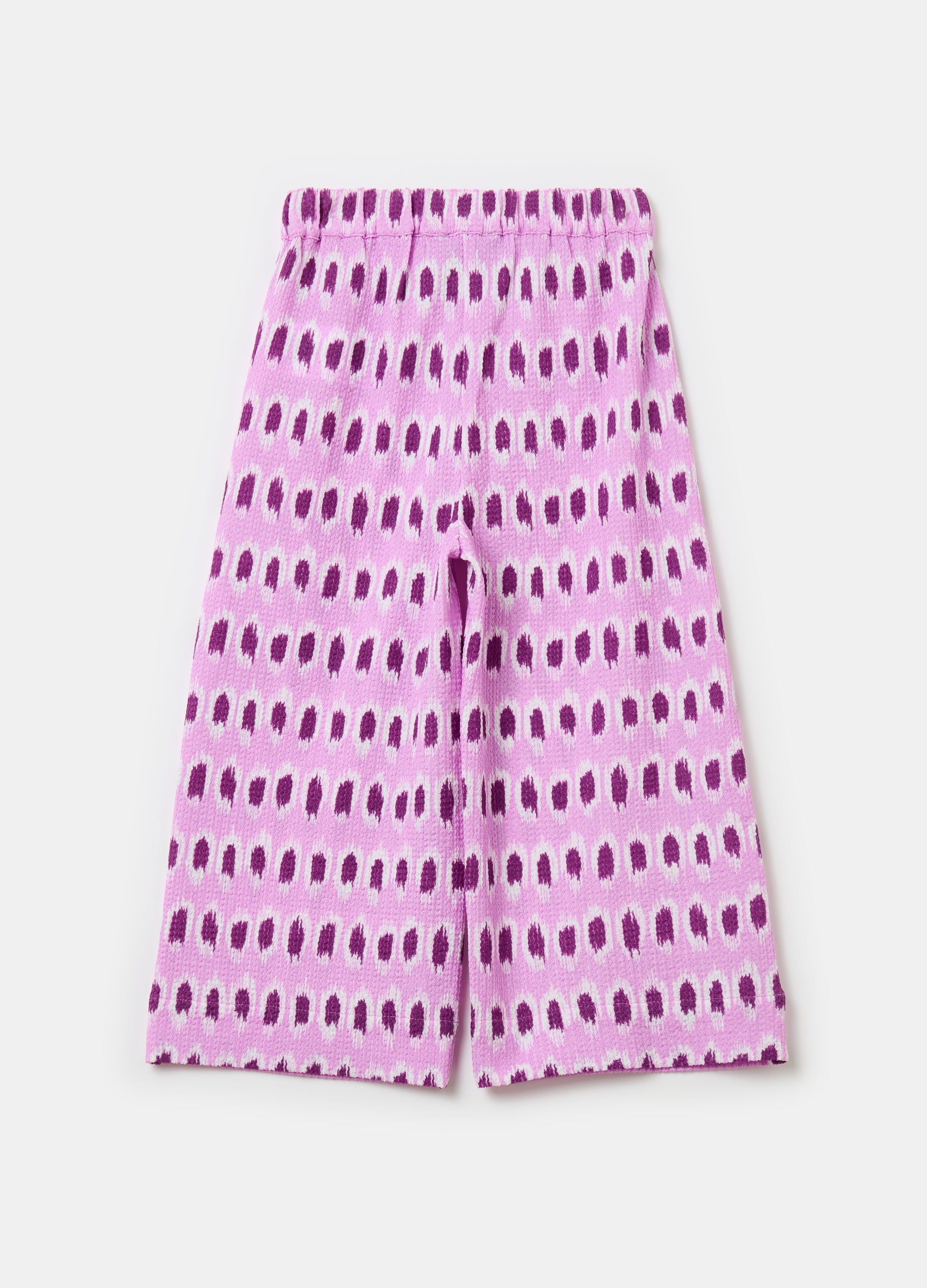 Ovs Wide-Leg Trousers With Ikat Pattern
