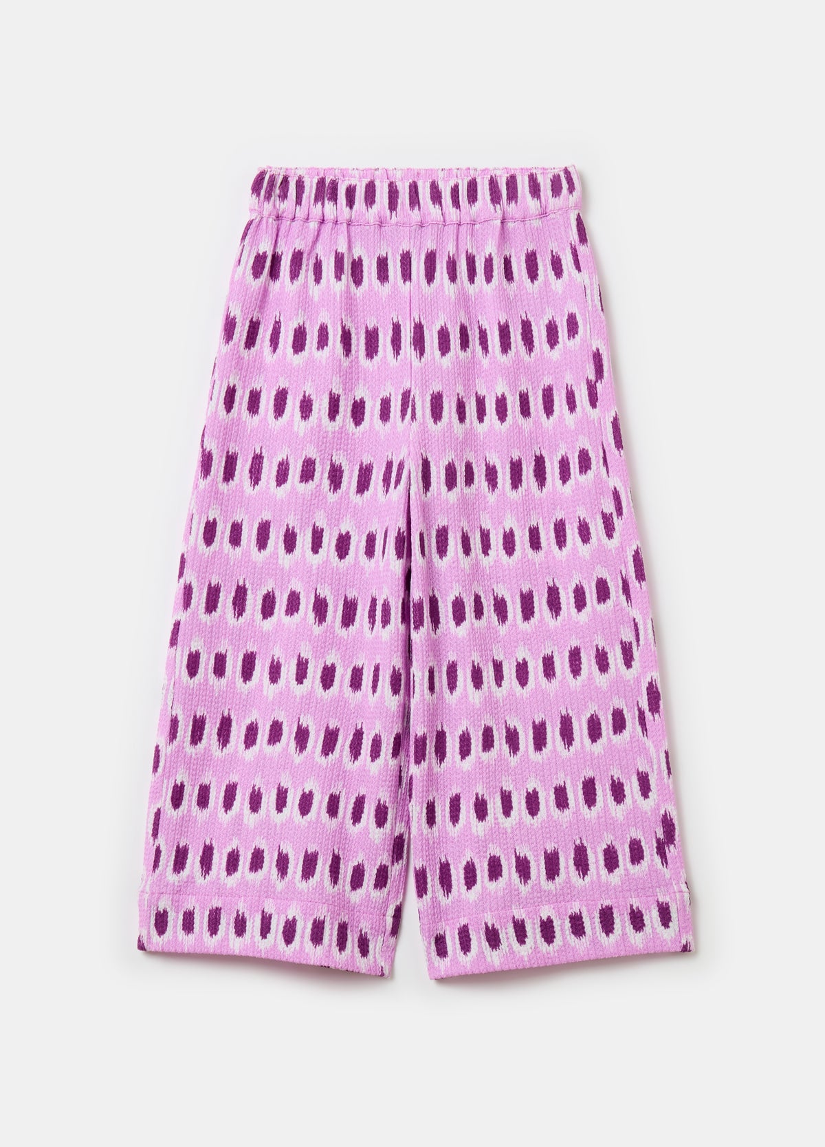 Ovs Wide-Leg Trousers With Ikat Pattern