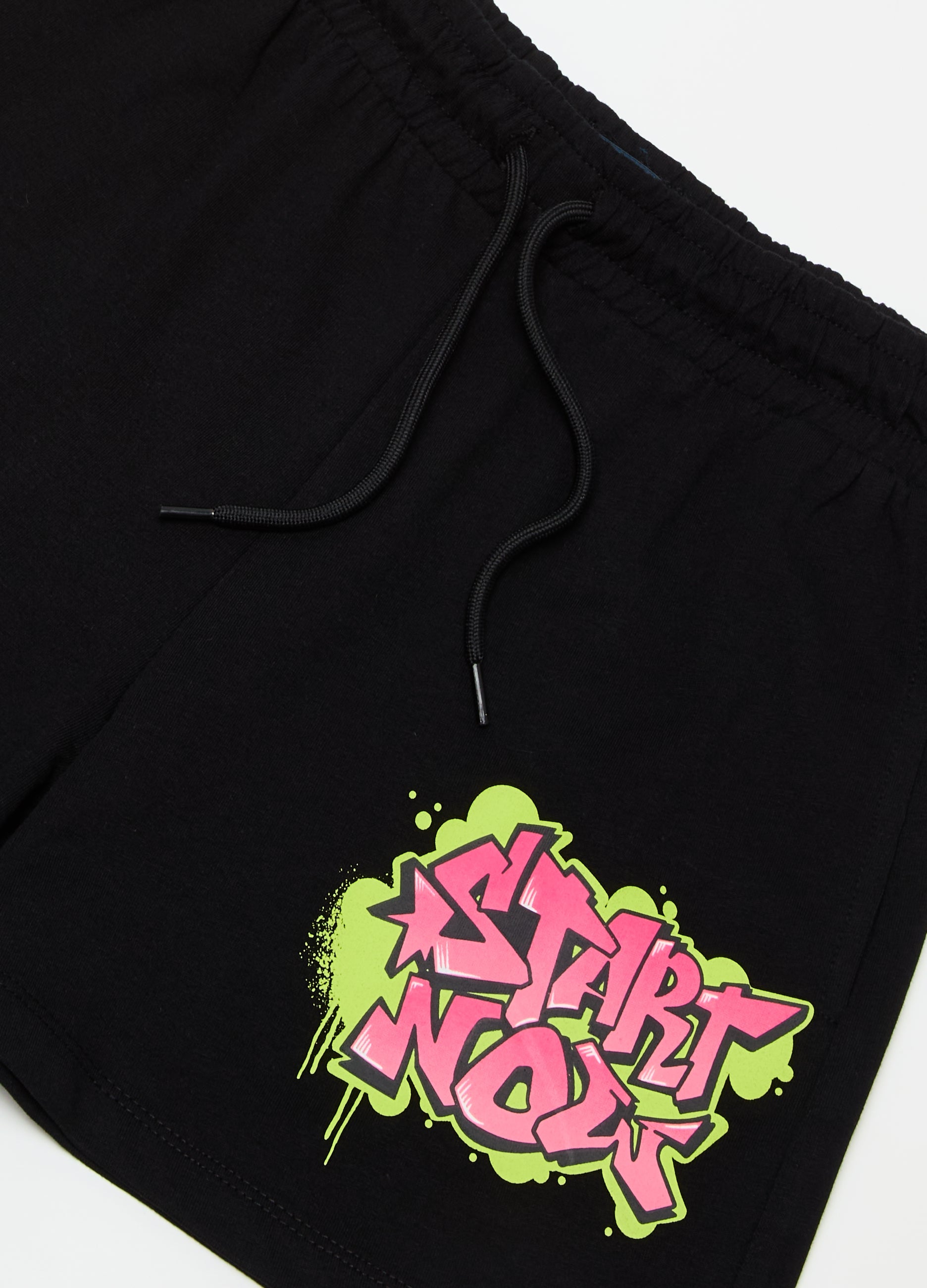 Ovs Shorts In French Terry With Graffiti Print