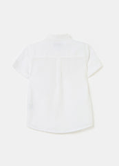 Ovs Solid Colour Linen And Cotton Shirt