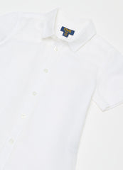 Ovs Solid Colour Linen And Cotton Shirt