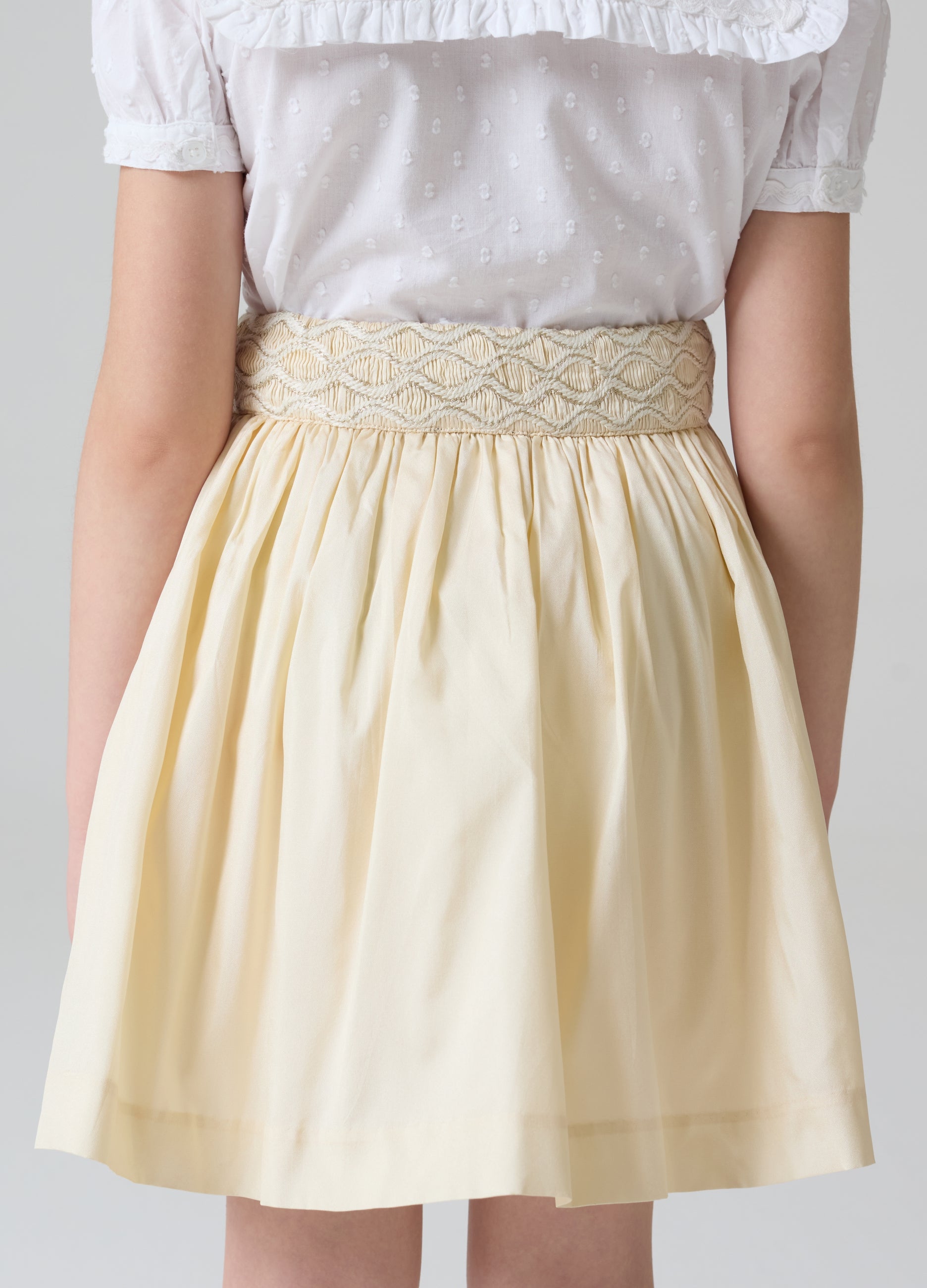 Ovs Taffeta Skirt With Lurex Embroidery