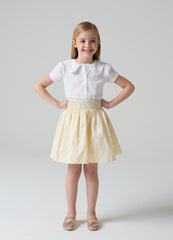 Ovs Taffeta Skirt With Lurex Embroidery