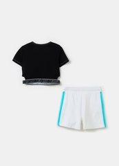 Ovs Jogging Set With Shorts And Cut-Out T-Shirt