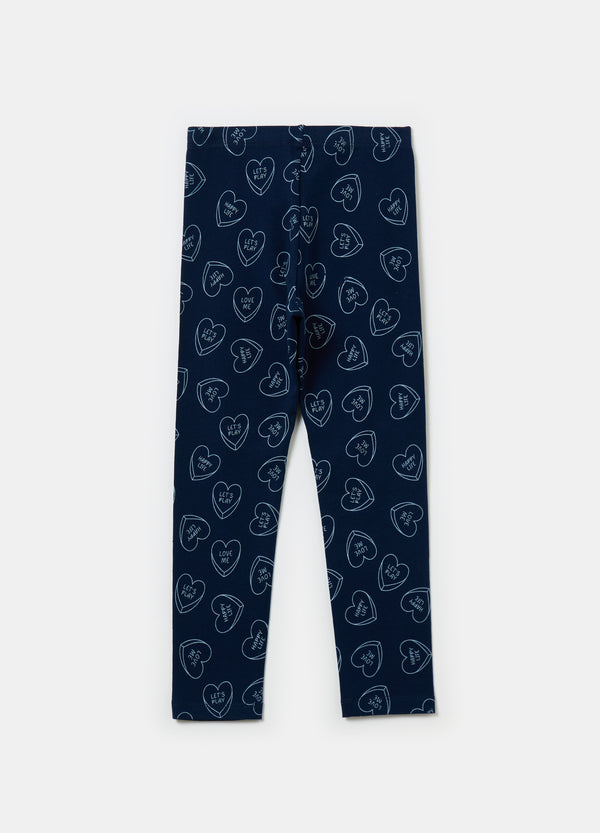 Ovs Printed Stretch Cotton Leggings