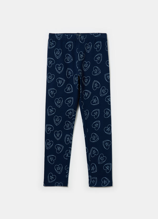 Ovs Printed Stretch Cotton Leggings