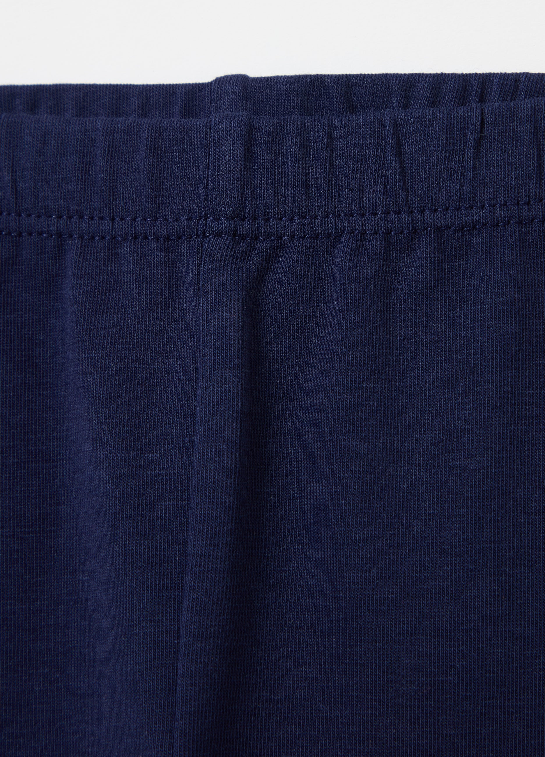 Stretch Cotton Leggings With Bows