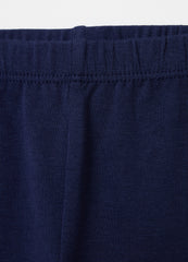 Stretch Cotton Leggings With Bows